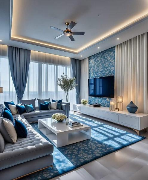 Floral Print Custom Curtains - Netra