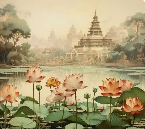 Elegant Fabric Texture Wallpaper - Netra Guntur