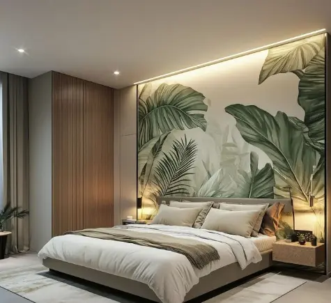 Dark Marble Accent Wallpaper - Netra Interiors